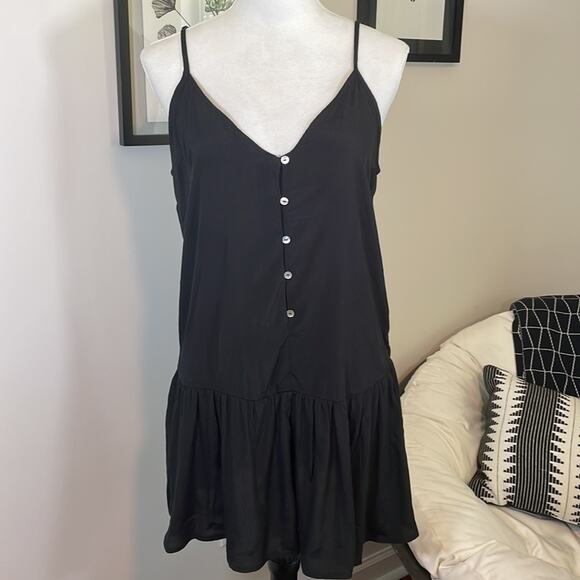 wild fable Pants - NWOT Wild Fable strappy black crepe romper/jumpsuit